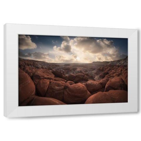 Paria Rimrocks White Modern Wood Framed Art Print by Turienzo, Carlos F