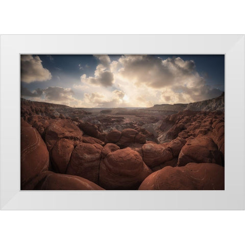Paria Rimrocks White Modern Wood Framed Art Print by Turienzo, Carlos F