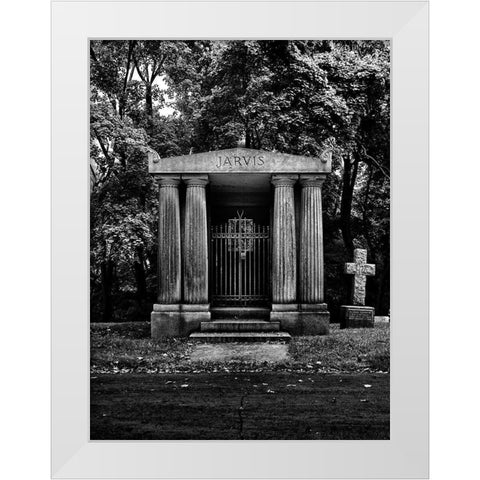 Tombstone Shadow No 7 White Modern Wood Framed Art Print by Carson, Brian