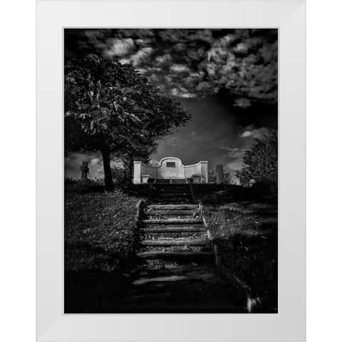 Tombstone Shadow No 9 White Modern Wood Framed Art Print by Carson, Brian