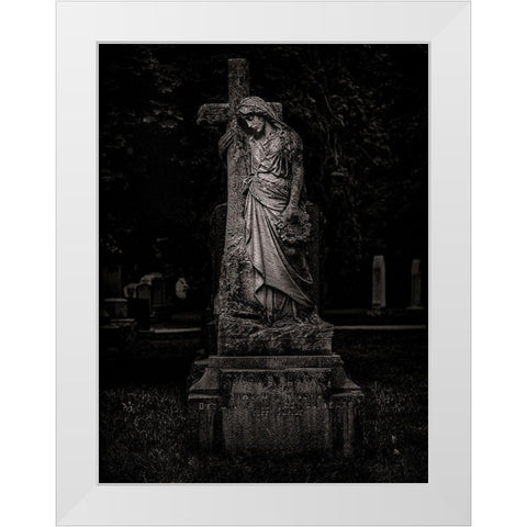 Tombstone Shadow No 34 White Modern Wood Framed Art Print by Carson, Brian