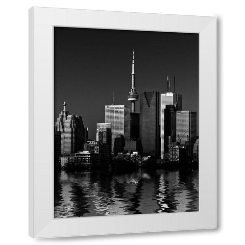 Toronto Skyline No 1 White Modern Wood Framed Art Print by Carson, Brian