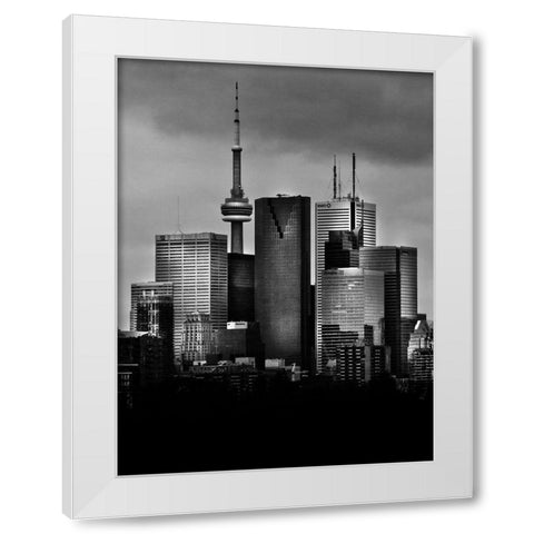 Toronto Skyline No 2 White Modern Wood Framed Art Print by Carson, Brian