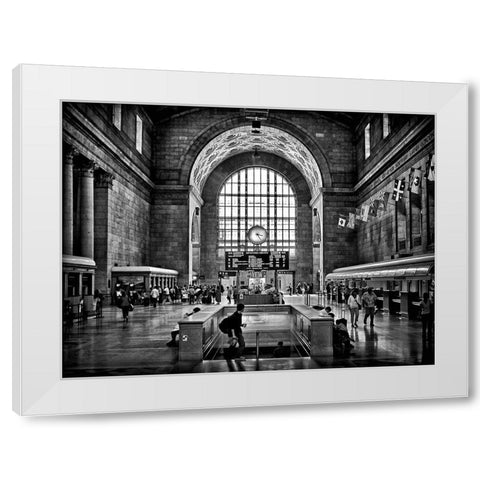 Toronto Union Station White Modern Wood Framed Art Print by Carson, Brian