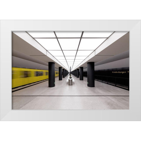 Giil White Modern Wood Framed Art Print by Kuhne, Markus