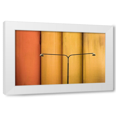 Street lamp White Modern Wood Framed Art Print by Schuster, Inge