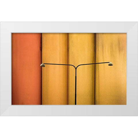 Street lamp White Modern Wood Framed Art Print by Schuster, Inge