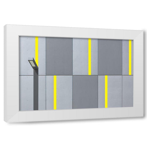 Simplicity White Modern Wood Framed Art Print by Niezen, Jan