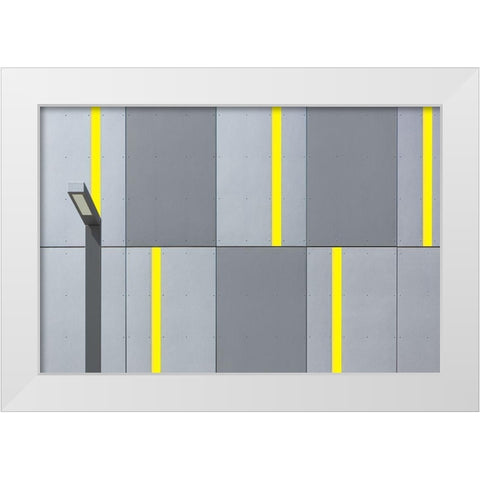 Simplicity White Modern Wood Framed Art Print by Niezen, Jan