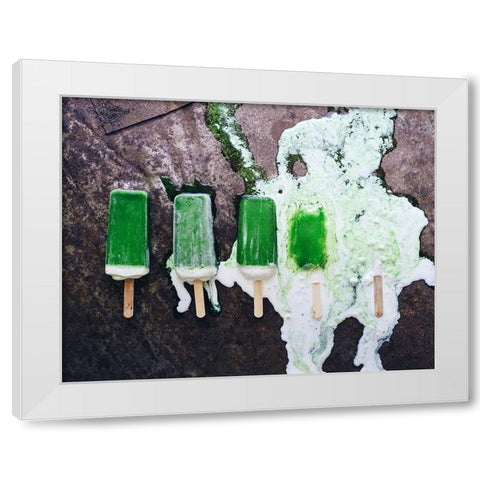 Ten minutes White Modern Wood Framed Art Print by Karina, Aleksandrova