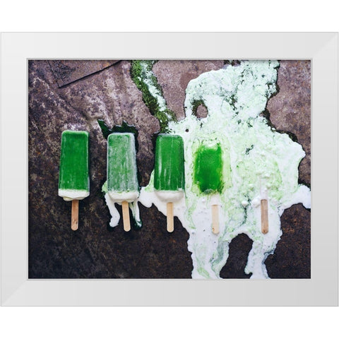 Ten minutes White Modern Wood Framed Art Print by Karina, Aleksandrova