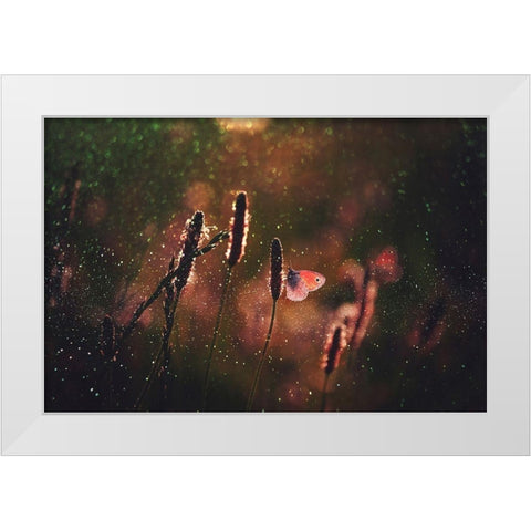 Symbol of the soul White Modern Wood Framed Art Print by Trajkovic, Dragana