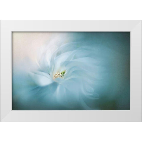 Serene White Modern Wood Framed Art Print by Parker, Jacky