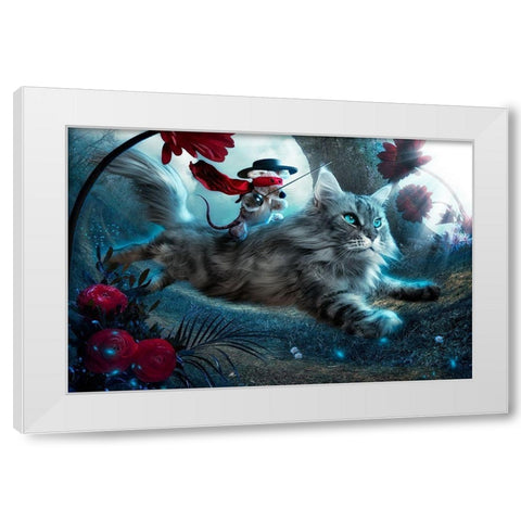 The Hero White Modern Wood Framed Art Print by Kiciak, Christophe