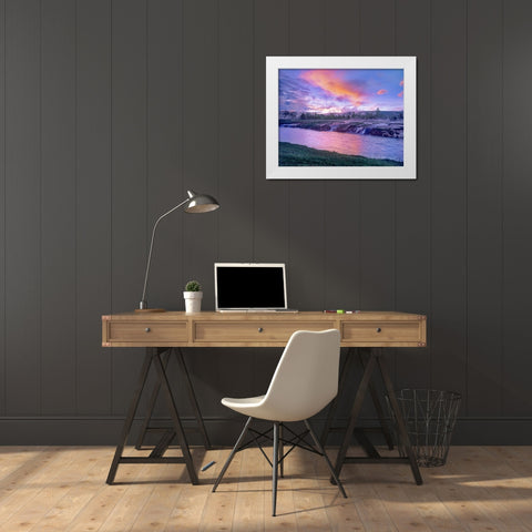 Firehole River-Yellowstone National Park-Wyoming White Modern Wood Framed Art Print by Fitzharris, Tim