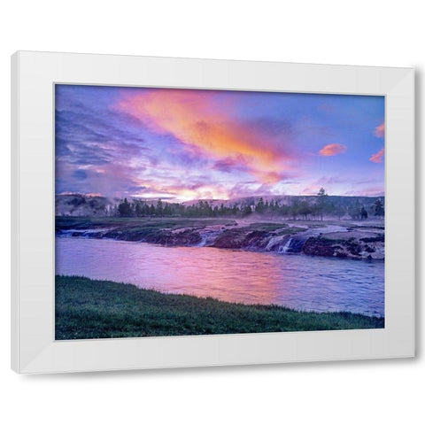 Firehole River-Yellowstone National Park-Wyoming White Modern Wood Framed Art Print by Fitzharris, Tim