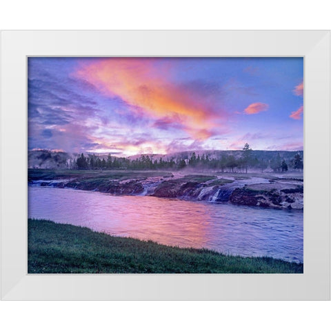 Firehole River-Yellowstone National Park-Wyoming White Modern Wood Framed Art Print by Fitzharris, Tim