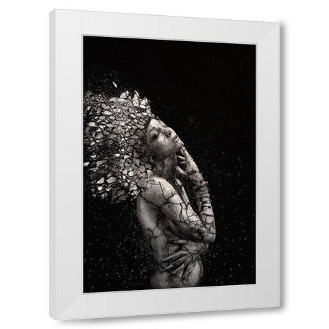 The Fragile Squaw White Modern Wood Framed Art Print by Brouzes, Alexandre