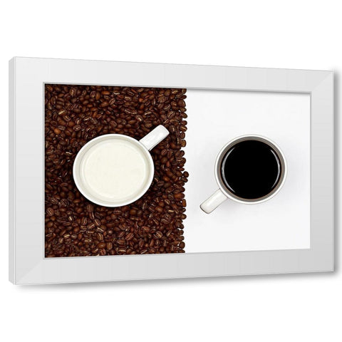 Yin and Yang White Modern Wood Framed Art Print by Lavsen, Gert