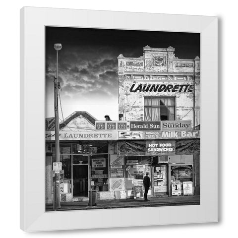 Mixed business White Modern Wood Framed Art Print by Donoghue, Adrian