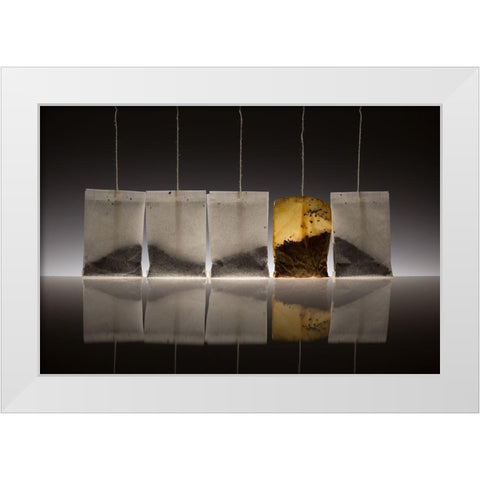 Teascape White Modern Wood Framed Art Print by De Kogel, Wieteke