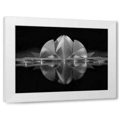 Black Contrast White Modern Wood Framed Art Print by Nigam, Nimit