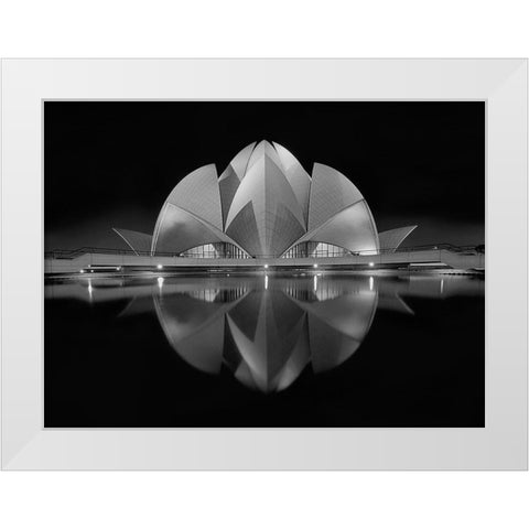 Black Contrast White Modern Wood Framed Art Print by Nigam, Nimit