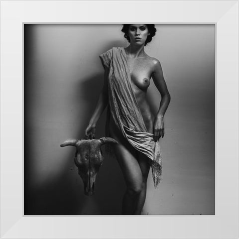 Nemesis White Modern Wood Framed Art Print by Pereverzov, Alexander