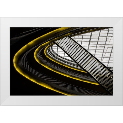 On higher level ... White Modern Wood Framed Art Print by Claes, Gilbert