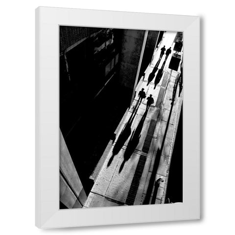 Queen Street White Modern Wood Framed Art Print by Wang, Jian
