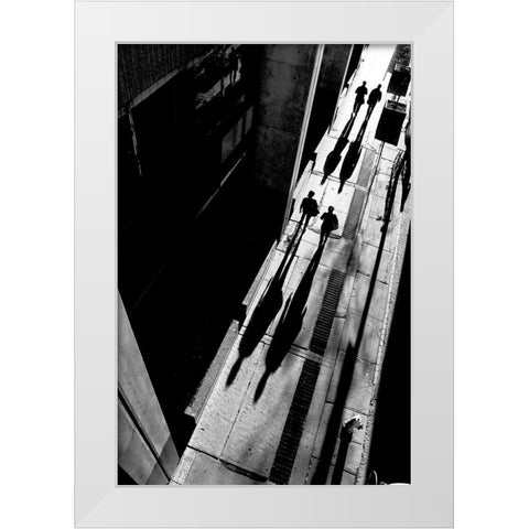 Queen Street White Modern Wood Framed Art Print by Wang, Jian