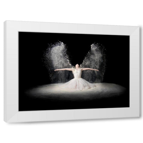 Flour Wings White Modern Wood Framed Art Print by Pentony Ma, Pauline