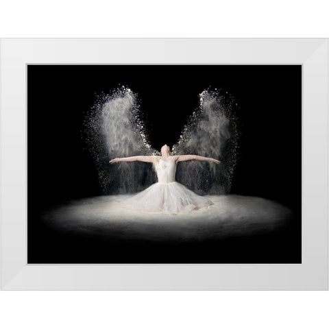 Flour Wings White Modern Wood Framed Art Print by Pentony Ma, Pauline