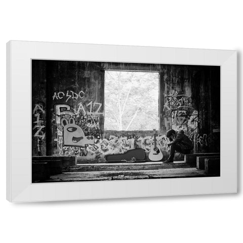 Untitled White Modern Wood Framed Art Print by Perwiranegara, Bayu