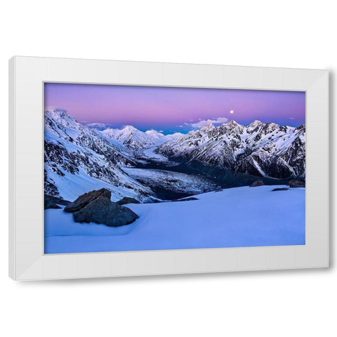 A State of Tranquility White Modern Wood Framed Art Print by Zhang, Yan