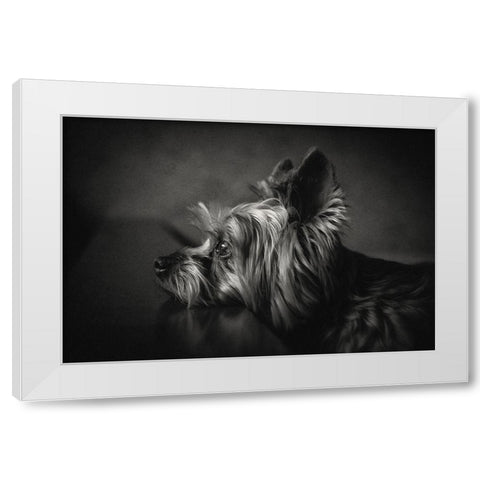 I have been waiting for you ... White Modern Wood Framed Art Print by Lacz, Krisztina