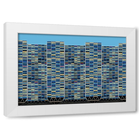 Big bigger biggest White Modern Wood Framed Art Print by Van Maastricht, Henk