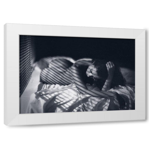 Katrin White Modern Wood Framed Art Print by Rise, Zachar