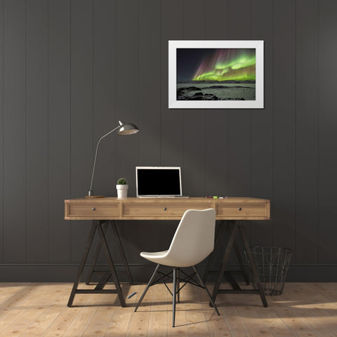 Celestial White Modern Wood Framed Art Print by Ingibergsson, Bragi