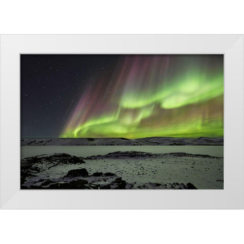 Celestial White Modern Wood Framed Art Print by Ingibergsson, Bragi