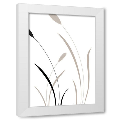 Bunny Grass 02 White Modern Wood Framed Art Print by Artographie Studio