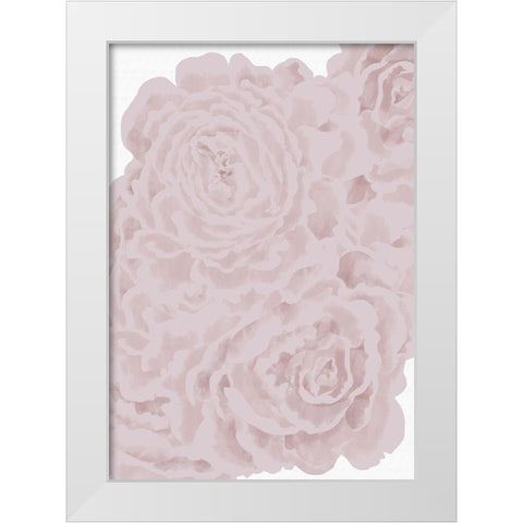 Bed of Roses White Modern Wood Framed Art Print by Artographie Studio