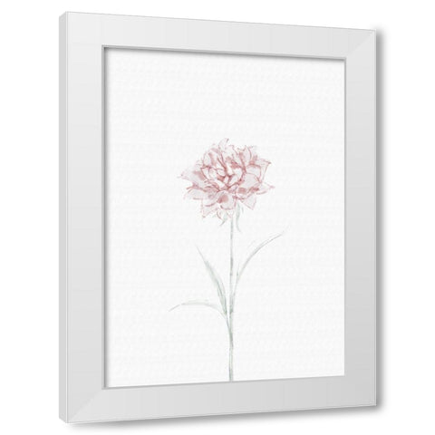 Peony 02 White Modern Wood Framed Art Print by Artographie Studio