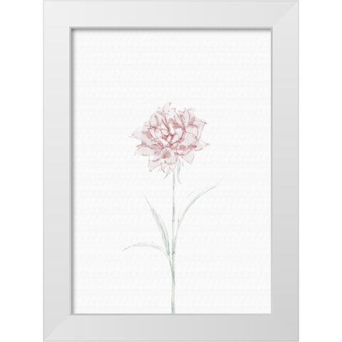 Peony 02 White Modern Wood Framed Art Print by Artographie Studio