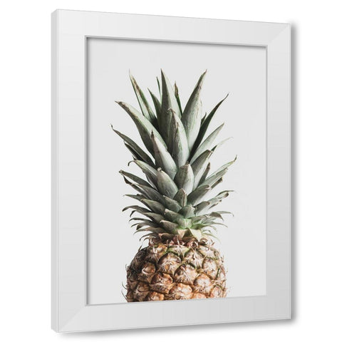 Pineapple Natural White Modern Wood Framed Art Print by Artographie Studio