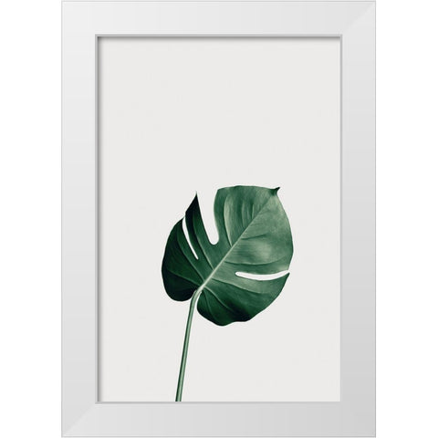 Monstera Natural 01 White Modern Wood Framed Art Print by Artographie Studio