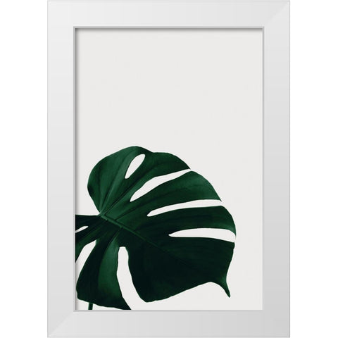 Monstera Natural 08 White Modern Wood Framed Art Print by Artographie Studio