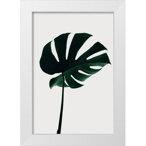 Monstera Natural 10 White Modern Wood Framed Art Print by Artographie Studio