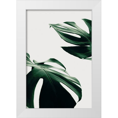 Monstera Natural 11 White Modern Wood Framed Art Print by Artographie Studio