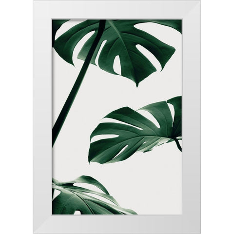 Monstera Natural 13 White Modern Wood Framed Art Print by Artographie Studio